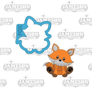 Sitting Fox Cookie Cutter - Woodland Creature Cookie Cutter