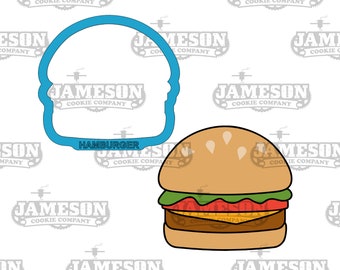 Burger #3 Cookie Cutter - Cheeseburger, Hamburger, Food Cookie Cutters