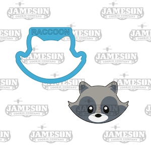 Woodland Raccoon Cookie Cutter - Animal Face - Animal Head