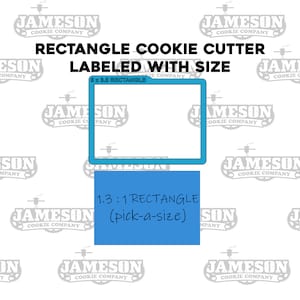 1.33 to 1 Ratio - Rectangle Shaped Cookie Cutter