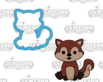 Woodland Creature Squirrel Cookie Cutter - Animal Birthday Party Cookie Cutter