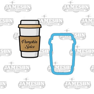 Fall Latte Cookie Cutter - Pumpkin Spice Latte Cookie Cutter