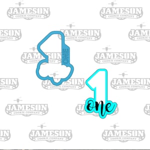 Number One Cookie Cutter - Birthday Number - Plaque - Number 1 - Numbered