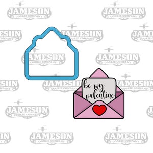 Cortador de galletas con forma de carta de amor para San Valentín: sobre Be Mine