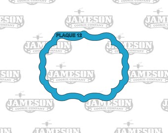 Plaque #12 Cookie Cutter - Frame, Label Shape, Banner