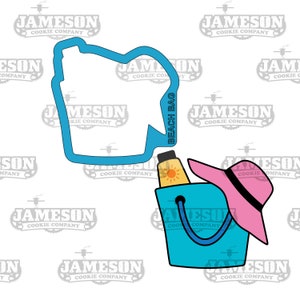Beach Bag Cookie Cutter - Summer, Beach, Pool Theme