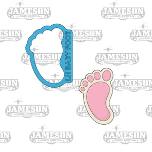 Left Baby Foot Print Cookie Cutter