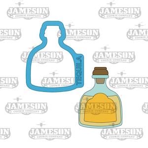 Tequila Bottle Cookie Cutter - Cinco De Mayo Theme