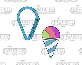 Snow Cone Cookie Cutter - Shaved Ice - Snowcone -  Summer Theme