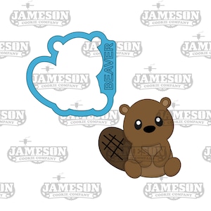 Sitting Beaver Cookie Cutter - Woodland Cookie Cutter