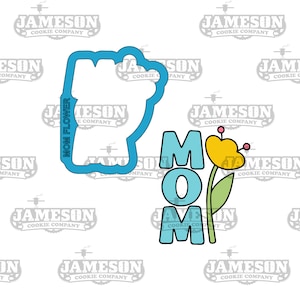 Cortador de galletas con forma de placa con forma de flor para el Día de la Madre - Tema del Día de la Madre