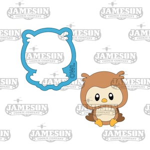 Sitting Owl Cookie Cutter - Woodland, Baby Owl Cookie Cutter