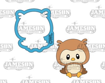 Sitting Owl Cookie Cutter - Woodland, Baby Owl Cookie Cutter