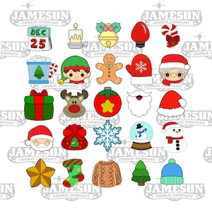 Christmas Advent Calendar 25 Piece Set of Mini Cookie Cutters