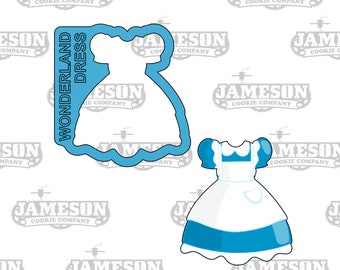 Wonderland Dress Cookie Cutter - Tea Party Theme