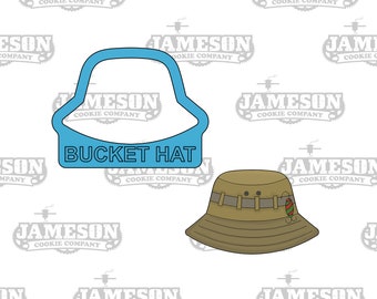 Fishing Bucket Hat Cookie Cutter - Fishing Theme
