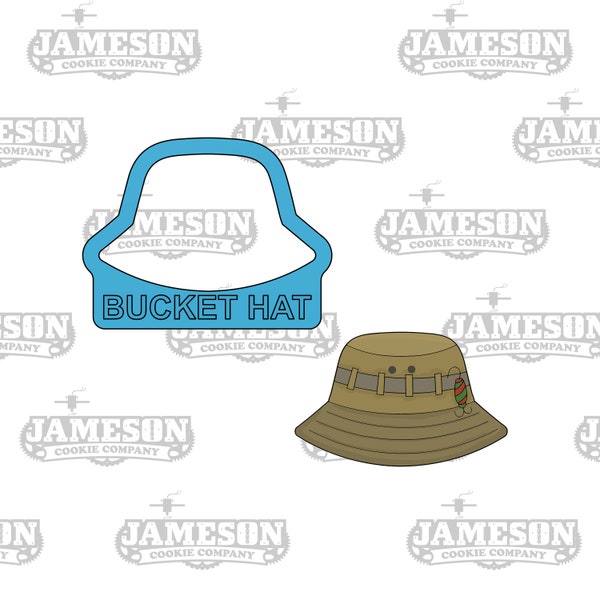 Fishing Bucket Hat Cookie Cutter - Fishing Theme