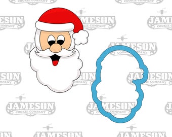 Santa Cookie Cutter - Santa Claus Face - Christmas