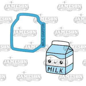 Milk Carton Cookie Cutter - Perfect Pair Version, Go Together Like, Food Cookie Cutters