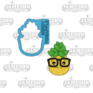 Nerdy Pineapple Cookie Cutter - Summer Theme - Food Theme