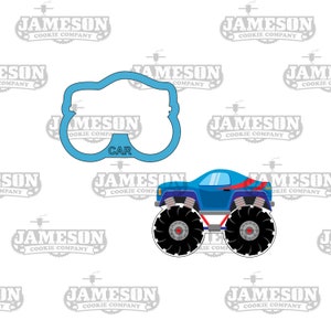 Monster Truck Car Cookie Cutter - Birthday Theme, Trucks, SUV, Cars