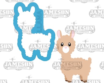 Standing Llama Cookie Cutter - Alpaca Cookie Cutter, Animal Theme