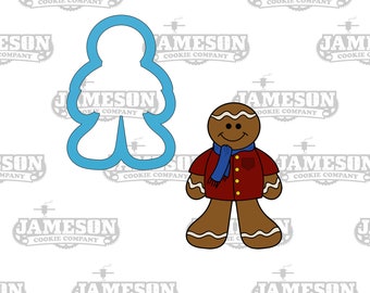 Christmas Gingerbread Boy Cookie Cutter - Chubby Ginger Bread Man - Ginger Snap