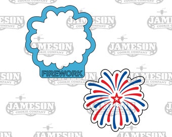 Firework Cookie Cutter - New Year, 4th of July, Fireworks