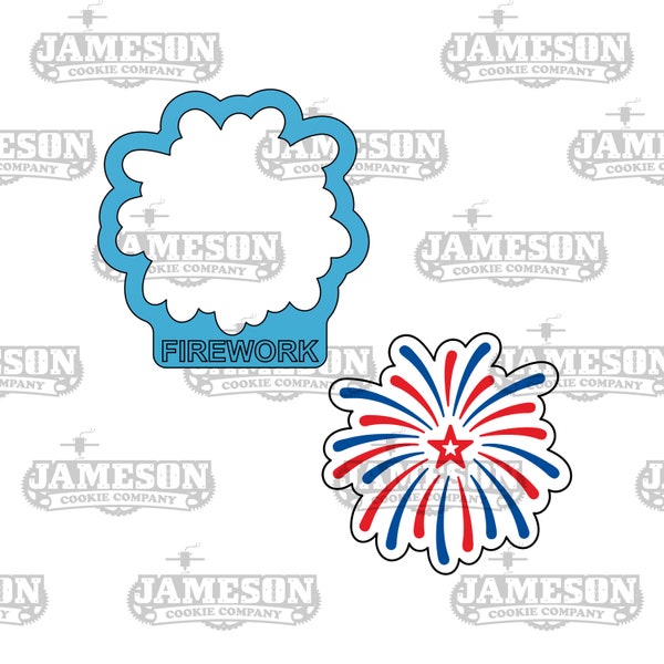 Firework Cookie Cutter - New Year, 4th of July, Fireworks