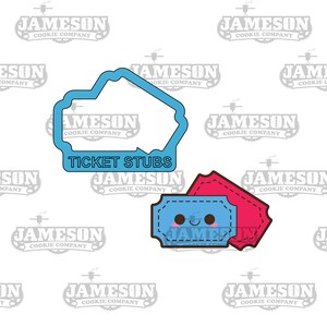 Ticket Stubs Cookie Cutter - Movie Ticket, Circus Ticket