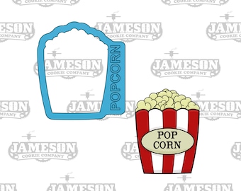 Movie Popcorn Cookie Cutter - Theater Butter Popcorn