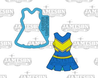 Cheerleader Uniform Cookie Cutter - Cheer Uniform, Cheerleading Uniform