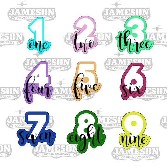 One cookie Stencil Birthday. Numbers Paper, Party &amp; Kids Party ...