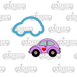 Valentine&#39;s Day Love Bug Car Cookie Cutter - Slug Bug
