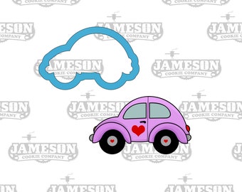 Valentine's Day Love Bug Car Cookie Cutter - Slug Bug
