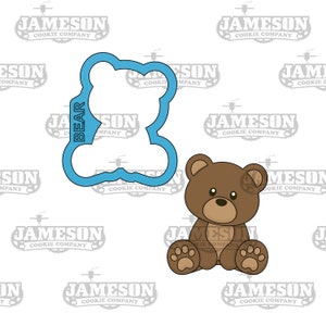 Sitting Bear Cookie Cutter - Woodland, Teddy Bear Cookie Cutter