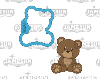 Sitting Bear Cookie Cutter - Woodland, Teddy Bear Cookie Cutter