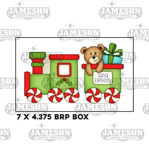 Christmas Holiday Train - 2 Piece Cookie Cutter Set for 7 X 4 3/8 BRP Box