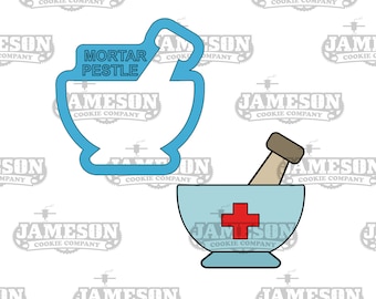 Mortar and Pestle Cookie Cutter - Pharmacist, Medical Theme