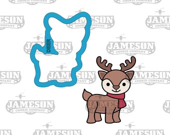 Christmas Woodland Reindeer Cookie Cutter, Deer, Animal