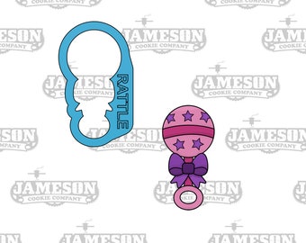 Baby Rattle Cookie Cutter - Baby Shower - Fondant Cutter