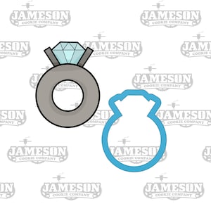Engagement Ring Outline Cookie Cutter - Wedding Ring - Diamond Ring