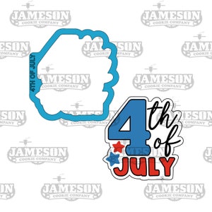 Cortador de galletas con placa n.° 2 del 4 de julio - Tema estadounidense del 4 de julio