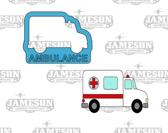 Ambulance EMS Cookie Cutter - Medical Theme