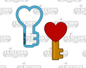 Key Heart Cookie Cutter - Valentine's Day - Key To My Heart - Love