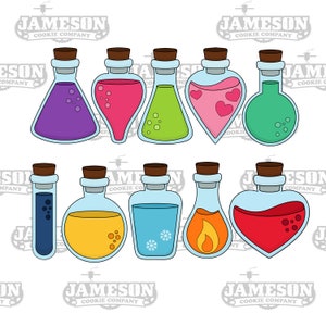 Potion Bottle #1-10 Cookie Cutter Set - Halloween, Chemistry