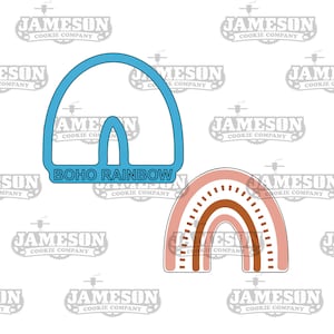 BOHO Rainbow with Cutout Cookie Cutter