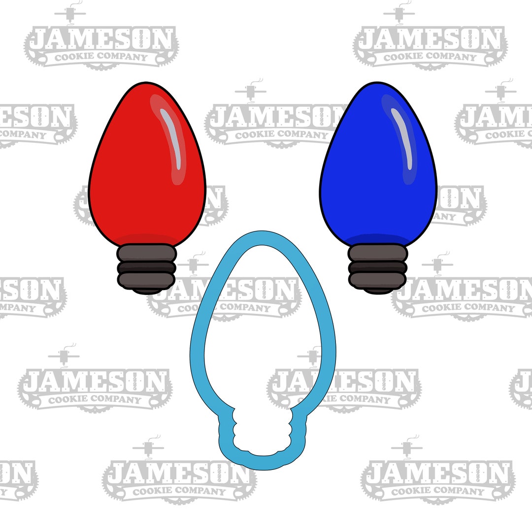 Christmas Light Bulb Cookie Cutter XMAS Christmas Cookie Cutter Etsy