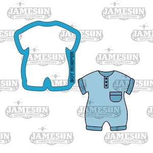 Baby Boy Romper Cookie Cutter - Boy Girl Pajama PJ Baby Shower Theme
