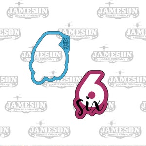Number Six Cookie Cutter - Birthday Number - Plaque - Number 6 - Numbered